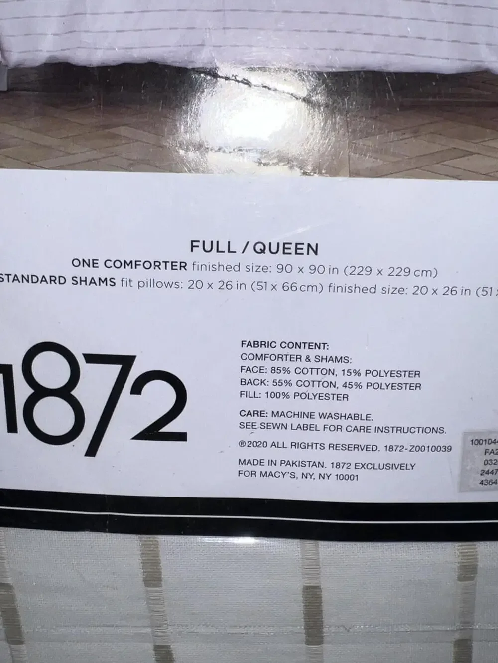 1872 3-Pc Full/Queen Comforter Set, NWT